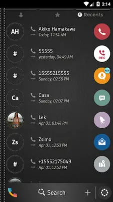 Theme Dialer Leather Black android App screenshot 2