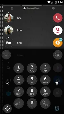 Theme Dialer Leather Black android App screenshot 4